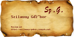 Szilassy Gábor névjegykártya